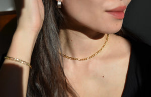 Figaro Chain Necklace - Gold