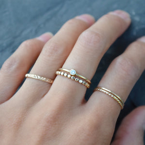 Diamond Solitaire Gold Ring, Everyday Diamond Ring, Yellow 14KT Gold Diamond Ring, Promise Ring, Dainty Diamond Ring, Stackable Diamond Ring