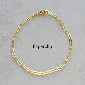 Gold Chain Necklace, Paperclip Necklace, Curb Chain Necklace, 14KT Gold Filled, Gold Layering Chain Necklace