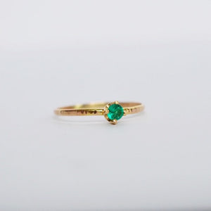 14KT Gold Birthstone Ring, Gold Emerald Ring, Solid Gold Ring, Mom Ring, Promise Ring