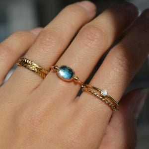 Gold Blue Topaz Ring, Oval Blue Topaz Ring, Dainty Blue Topaz Ring, Blue Topaz Solitaire, December Birthstone